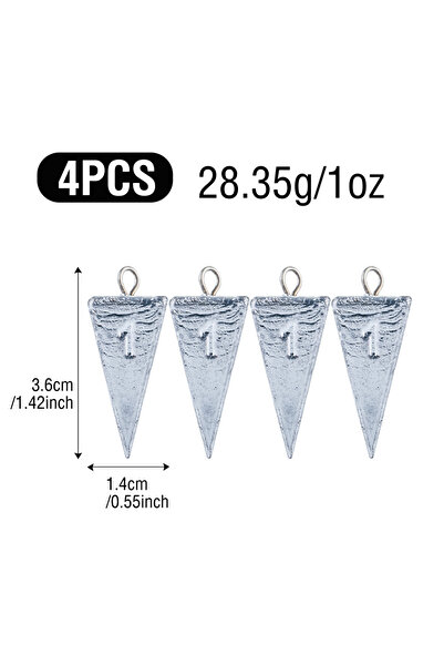 Choice 4 قطع من أثقال صيد الأسماك، هرمية مثلثة، وزن 1 أونصة، 2 أونصة، 3 أونصة...