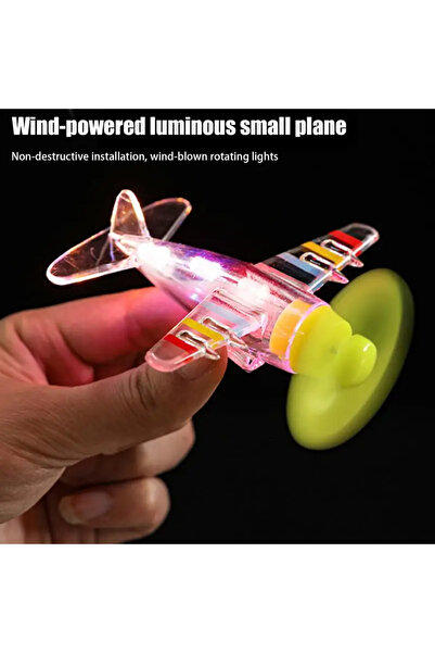 Choice1 RM 1PCS Motorcycle Bike Handlebar Airplane Wind Powered 3 Color LED L...