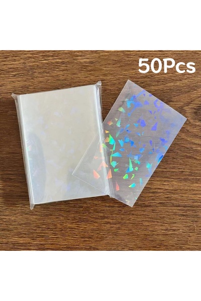 Choice 3 50 قطعة 65*90 ملم أكمام حماية شفافة للبطاقات بتصميم نجوم صغيرة ووميض...