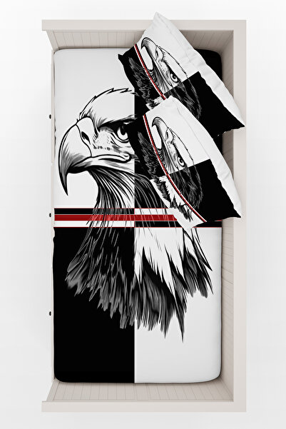 BelezaHome Black and White Eagle Themed Children's Room Bedspread
