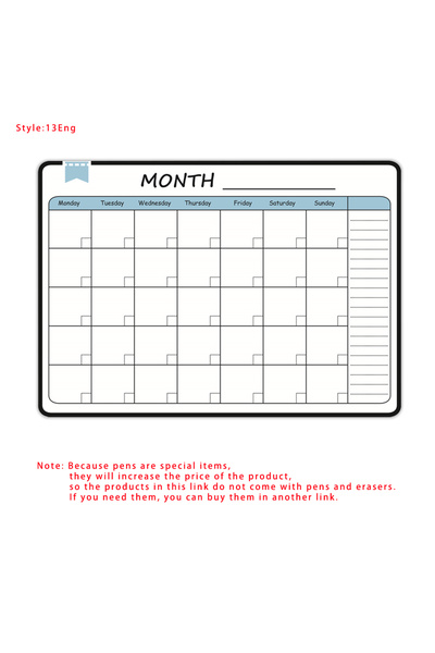 Choice5 Only-13Eng A3 Size Magnetic Weekly &monthly Planner Dry Erase Calenda...