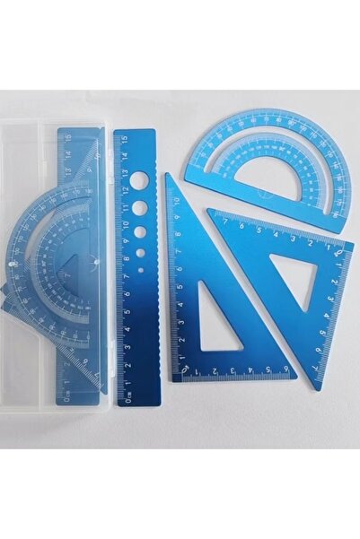 Choice D 4pcs Metal Ruler Set - 6 Colors Maths and Drawing Tools, Drafting Ru...