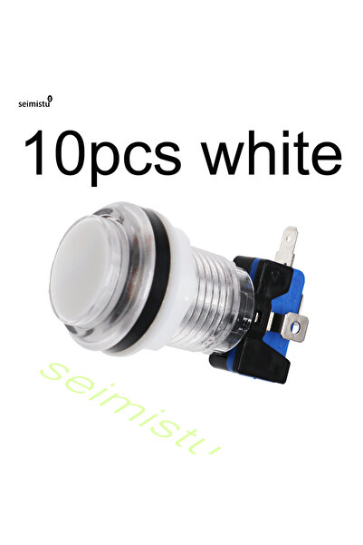Choice 10pcs white 10 pcs LED Arcade Game Push Button 5V 12v Led Light Illumi...