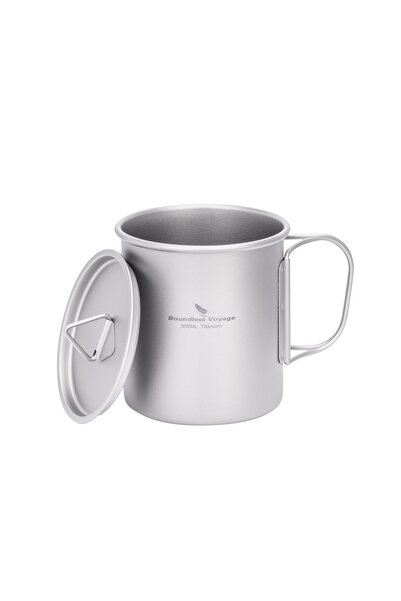 Choice 300ML Ti3247D Boundless Voyage Titanium Camping Mug with Lid Stackable...