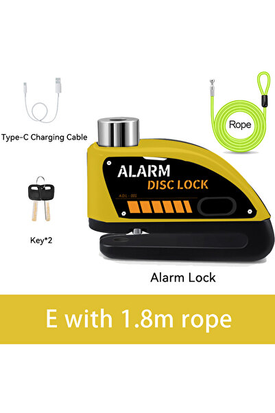 Choice جهاز إنذار دراجة قابل لإعادة الشحن بقوة 120 ديسيبل مضاد للسرقة، مزود ب...