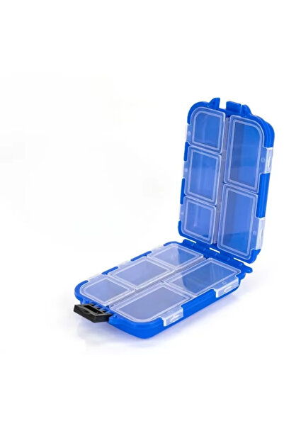 Choice صندوق أدوات صيد أزرق اللون، علبة تخزين طُعم وخطافات ذات 10 أقسام، منظم...