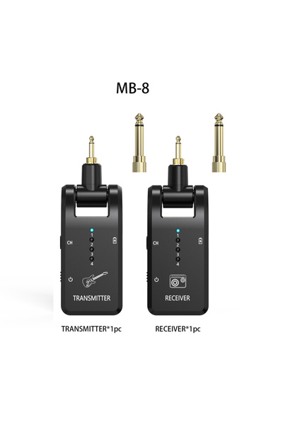 Choice MB-8 Wireless Guitar System 2.4 G with 8 Channels Rechargeable 3.5mm P...