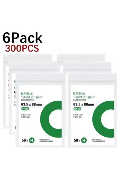 Choice 300 قطعة - 63.5×88 مم، 56×87 مم، 63.5×88 مم، أكمام بطاقات شفافة من الب...