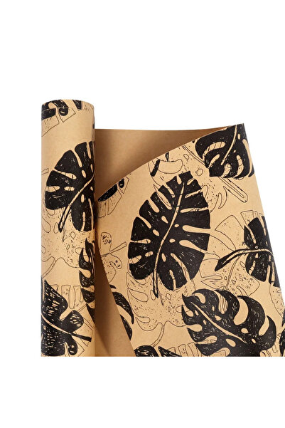 Choice لفة ورق تغليف نباتات مونستيرا ديليسيوزا السوداء 43×300 سم - ورق حرفي ب...