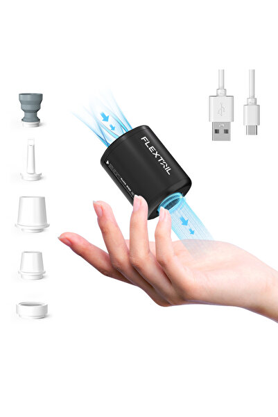 Choice مضخة هواء كهربائية صغيرة سوداء مرنة FLEXTAIL 2 / 2X - 4 كيلو باسكال، م...