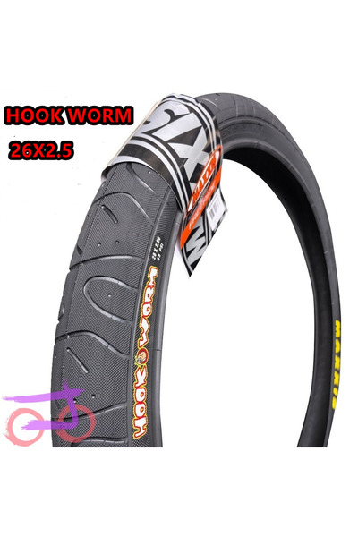 Maxxis Wire 26X2.5 Hookworm 26 X 2.5 BMX Bicycle Tire Wire Bead Clincher for ...