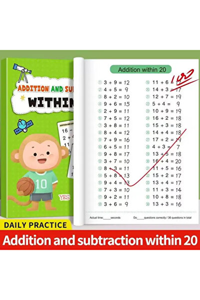 Choice1 Arithmetic within 20 Addition and Subtraction Arithmetic Exercise Boo...