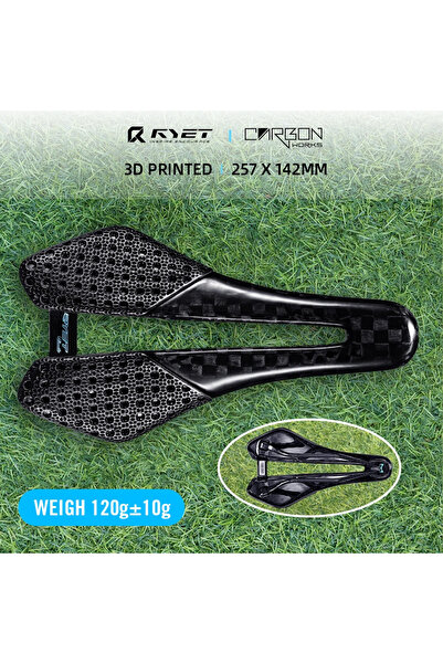 choice2 RT02-3D RYET Full Carbon 3D Printed Bike Saddle 12K PU Leather 102g O...