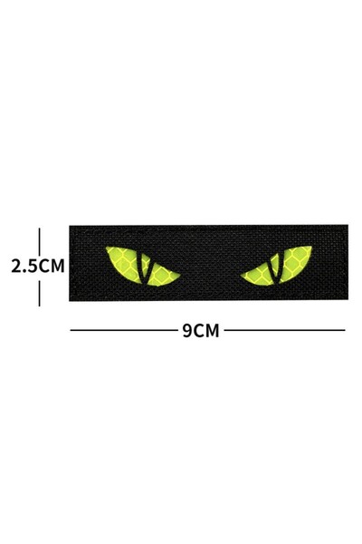 Choice Bym-6 1Pc Cat Eye 3Dpvc Material Patch Badge, Luminous Effect, Hook Bu...