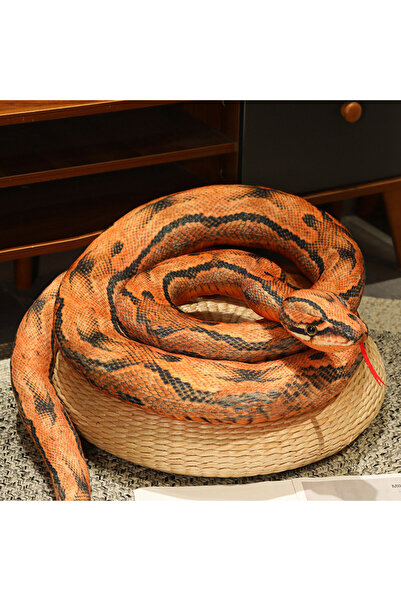 Choice لعبة ثعبان بايثون صناعية بنية اللون بطول 110 سم، لعبة ثعبان بايثون طوي...