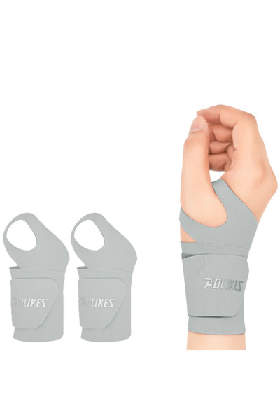 Aolikes M 2PCS Gray Ultra Thin and Soft Wrist Brace Wrist Wraps for Men and W...