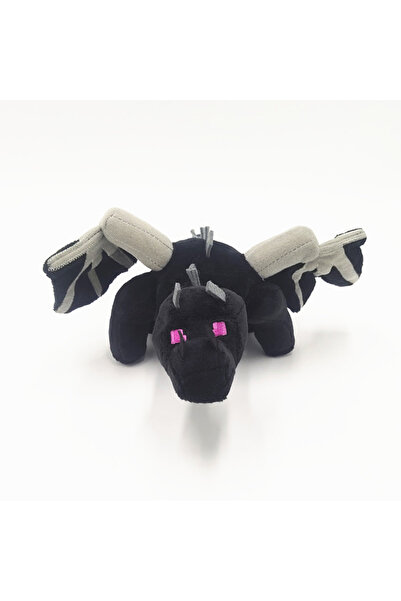 Choice دمية تنين إندر القطيفة بطول 30 سم، دمية تنين إندر سوداء، دمية قطيفة نا...