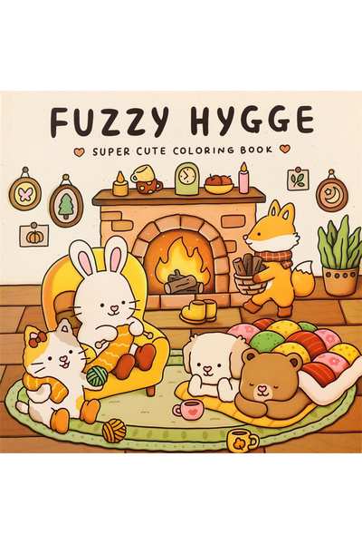 Choice FUZZY HYGGE Cute Animals Coloring Book for Adults Teens Large Print Ea...