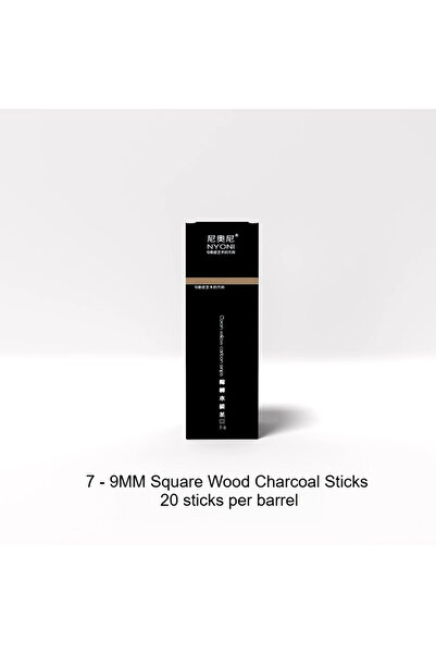 Choice شرائط فحم مربعة من خشب الصفصاف والقطن من نيوني، مقاس 7-9 مم، أداة فنية...