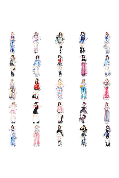 Choice مجموعة ملصقات أزياء فريدة من نوعها مكونة من 50 قطعة - ملصقات كرتونية ع...