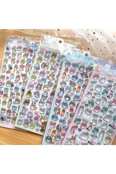 Choice 4 أوراق من ملصقات أشباح ثلاثية الأبعاد لطيفة وناعمة للأطفال - ملصقات د...