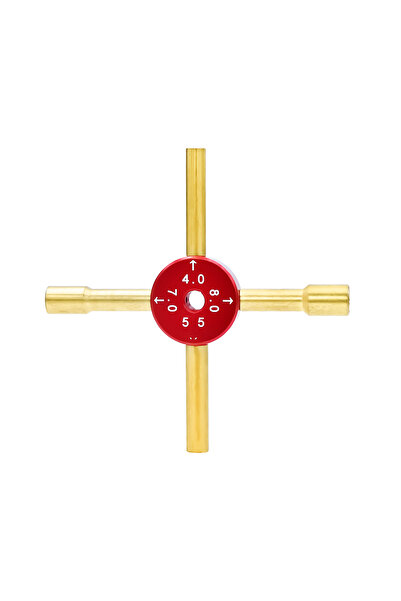 Choice مفتاح ربط سداسي أحمر 4 في 1، أداة فك صواميل لسيارات التحكم عن بعد بمقي...