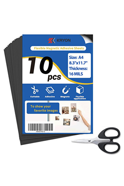 Choice Magnetic A4 10 Pack 8.3"x11.7" Picture Size, Magnetic Sheets with Adhe...
