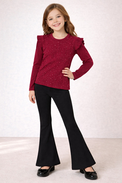 mini kanka Комплект за момичета на възраст 4-12 години с блуза с дълги ръкави...