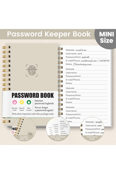 Choice A6 light yellow 1pc A6 Password Book, Compact Internet Address & Login...