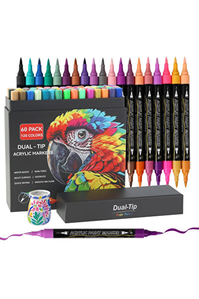 Choice مجموعة أقلام تلوين أكريليك BXYW-120 لونًا (24/48/72/96/120 لونًا) - أق...