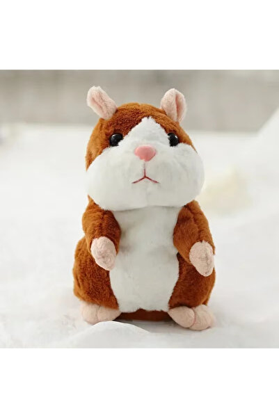 Choice دمية هامستر صغيرة بنية اللون، مقلدة، ناطقة، دمية هامستر ناطقة، تهز رأس...