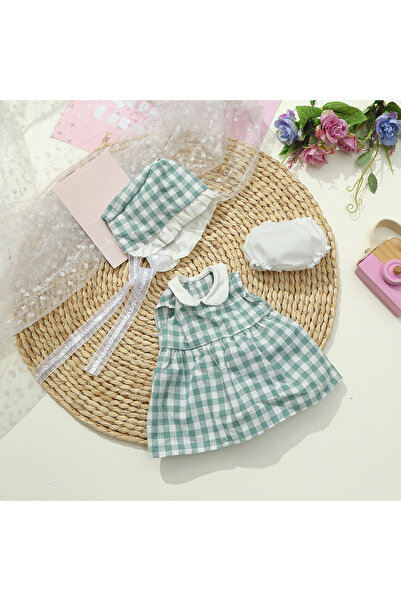 Choice ملابس دمية بدون دمية، بنقشة شبكية خضراء، لدمية مقاس 45 سم/17.71 بوصة، ...