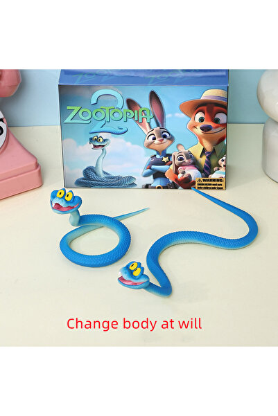 Choice ألعاب ثعبان غاري دي من فيلم زوتوبيا 2 من ديزني، حيوانات مطبوع مرنة، أل...