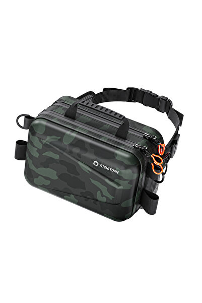 Choice حقيبة خصر لصيد الأسماك ذات غلاف صلب أخضر: متينة ومقاومة للماء، ذات سعة...