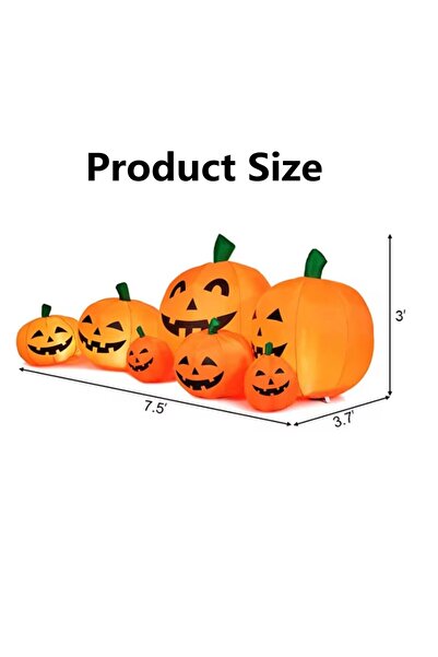 Choice كومة يقطين قابلة للنفخ بارتفاع 2.2 متر (7.5 قدم) مع قابس أوروبي، مثالي...