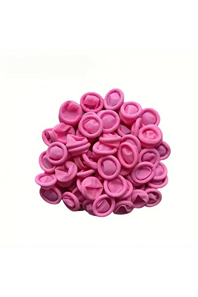 Choice 100 قطعة - أغطية أصابع للاستخدام مرة واحدة، لون وردي، مقاومة للغبار وا...