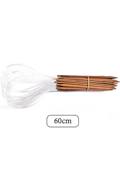 Choice إبر دائرية من الخيزران بطول 60 سم، مقاسات من 2.25 سم إلى 10 سم، خطافات...