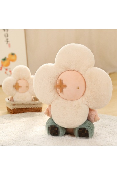 Choice دمية عباد الشمس بيضاء، قطعة واحدة، 25 سم/9.84 بوصة، لون أبيض، 11-30 سم