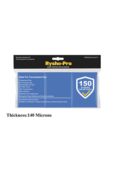 Choice14 150pcs blue 150Pcs Premium Card Sleeves 2.6"x3.6" Compatible with St...