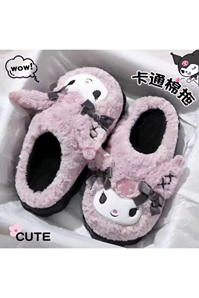 Choice 36-37 Purple Hot Kuromi Peripheral Products Cotton Slippers For Women'...