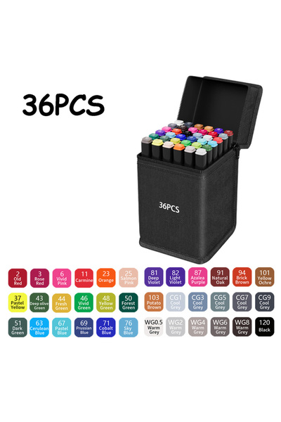 Choice 36 Colors 24/48/80/120/168/262 Colors Professional Drawing Markers Dua...