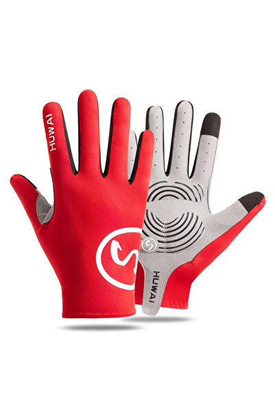 Choice قفازات رياضية للدراجات الهوائية من الجل، لون أحمر، زوج واحد، شاشة لمس،...