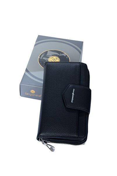 CENGİZ PAKEL Nova Orta Boy Kadın Cüzdan – 65316 - Siyah