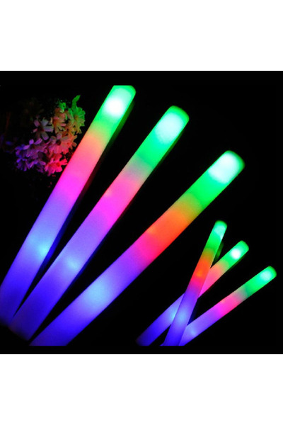 Choice7 15 pcs Foam Stick 15/30Pcs RGB LED Party Supplies Glow Bulk Colorful ...