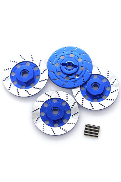Choice 4 قطع محول محور عجلة معدني سداسي أزرق مقاس 12 مم مع قرص فرامل لسيارات ...