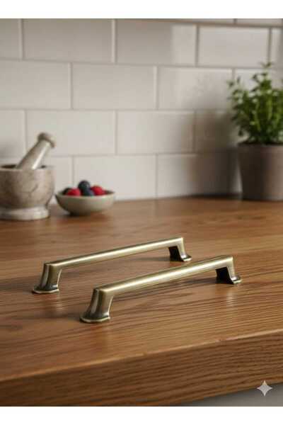 ARON (2 ADET) NAL KULP 160MM ANTİK SARI MOBİLYA DOLAP KAPAK MUTFAK ÇEKMECE Şİ...