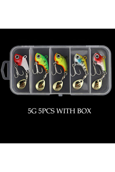 Choice 5 قطع/علبة - طعم صيد معدني صغير هزاز مع ملعقة - 5 غ، 7 غ، 10 غ، 14 غ -...