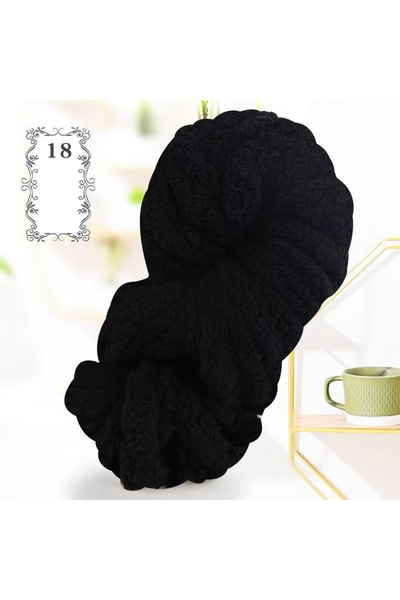 Choice 18 Black 500g of Thick Chenille Yarn for Blankets, Ultra-Soft, Thick, ...