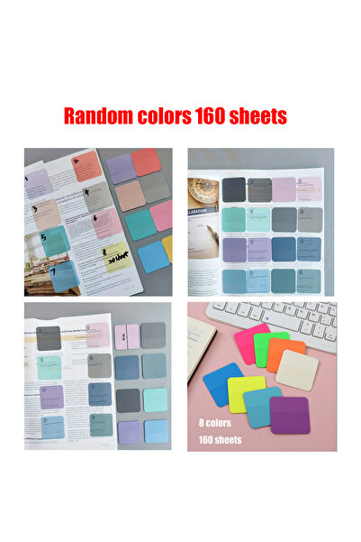 Choice 160 Sheets 160Sheets,8Colors,Transparent Sticky,Notes Scrapes Stickers...