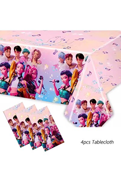 Miniso 4 قطع، 2/4 قطع، مفرش طاولة لحفلة عيد ميلاد مستوحاة من موسيقى الكيبوب: ...